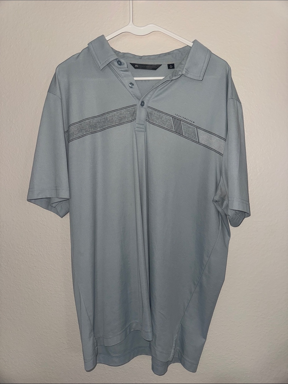 Travis Mathew Men's Slate Gray Short-Sleeve Polo